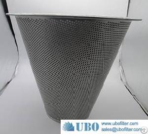 Stainless Steel Perforated Sintered Mesh Cone Filter