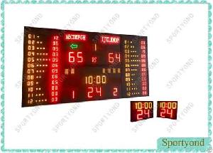 Basketball Scoreboards And Timer , Electronic Score Boards And 24 Shot Clock