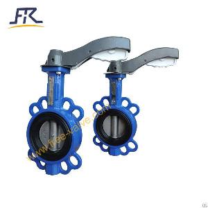 lever operated wafer resilient butterfly valve