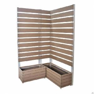 Diy Wood Plastic Composite Wpc Fence With Flower Box