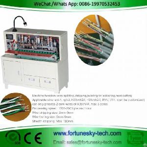 Semi-automatic H05vv-f Corewire Stripping Tinning Machine