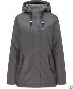Womens Pu Rain Jacket With Detachable Fleece Jacket