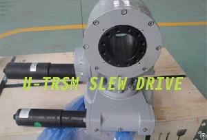 Dual Axis 7inch Slewing Drive Sde7 With 24v Dc Motor Used In Solar Tracker