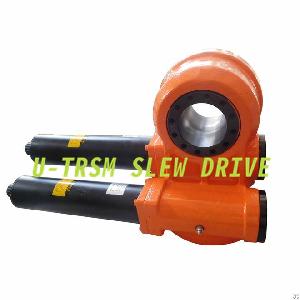 Dual Axis Heavy Load High Tracking Grade 3inch Slewing Drive Worm Gear Drive Wde3 24vdc Motor