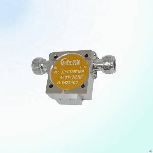 vhf uhf uiy customized rf coaxial isolator 440 470 mhz 300w 30w