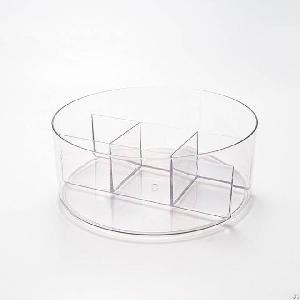 Round Kitchen Rotating Turntable Organization Storage Container Bin