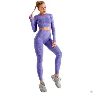 Stretch Compression Full Length Thick Running Seamless Set