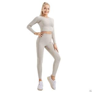 thermal seamless running fitness active leggings tops