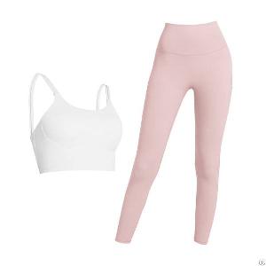 White Black Plain Womens Leggings Plus Size Fitness Yoga Set