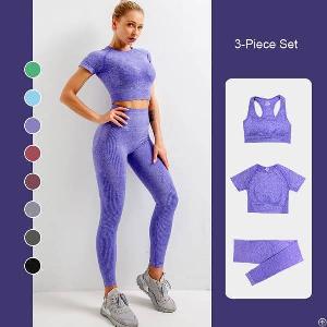 Women Seamless Yoga Legging Sports Bra Set