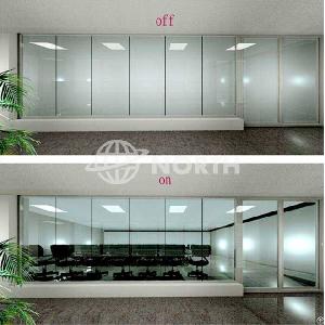 High Privacy Pdlc Switchable Smart Glass Panel, Grey Laminated Smart Pdlc Glass