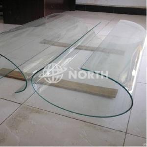 Large Safety Low Iron Extra Clear Curved Glass For Glass Wall