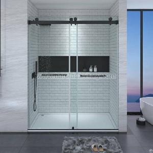 Bypass Double Slider Doors Glass Shower Enclosure