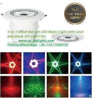 3-in-1 Effect Bee Eye Led Beam Light With Laser And Wash For Dj Bars Clubs Party Stage Light