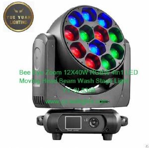 Bee Eye Zoom 12x40w Rgbw 4in1 Led Moving Head Beam Wash Dj Stage Light