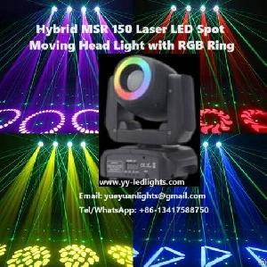 Hybrid Msr 150 Laser Led Spot Moving Head Light With Rgb Ring For Dj Disco Clubs Party Concert Stage