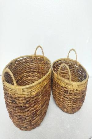 banana basket combine rattan