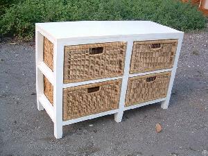 Cabinet With Rattan Drawers