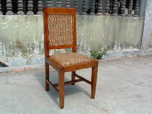 colonial dinning chair rattan solid wood