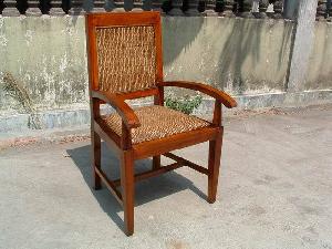 Dinning Chair Solid Wood Combine With Rattan