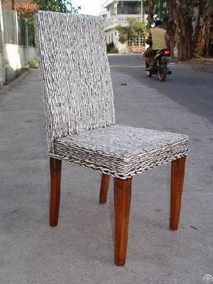 grey rattan dinning chair