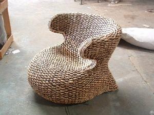 lazy curve rattan armchair