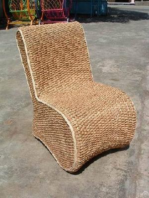 curve rattan chair