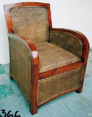 rattan armchair solidwood