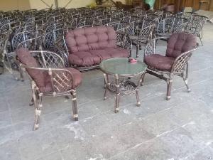 Rattan Living Set With Cushion