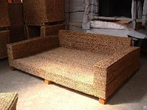 rectangular rattan daybed