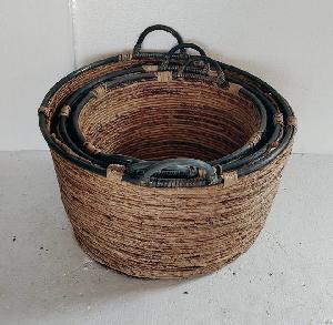 round banana baskets combined rattan