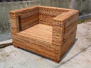 Square Rattan Armchair