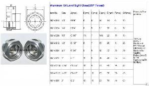 grandmfg bsp 1 metirc thread aluminum oil level sight glass window indicator plug compressor