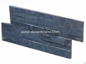 China Black Stacked Stone Panel Wall Slate From Slateofchina