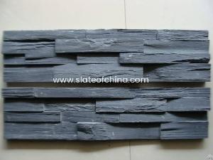 China Natural Grey Stacked Stone Slate Wall Cladding From Slateofchina