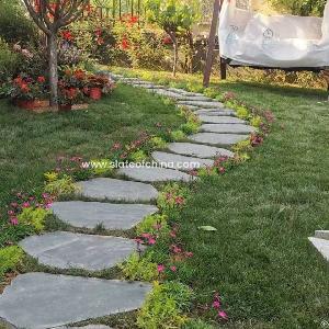 Chinese Black Irregular Stone Garden Stepping Pavement Slate From Slateofchina