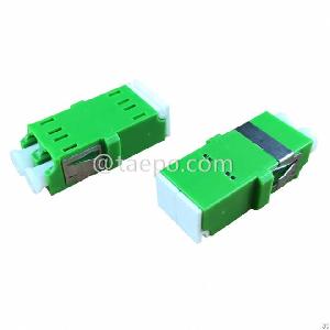 singlemode duplex reduced flange shielded lc apc fiber optic adapter shutter factory
