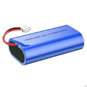 perma battery pack assembled li ion 18650 7 4v 2600mah built protection pcm connector