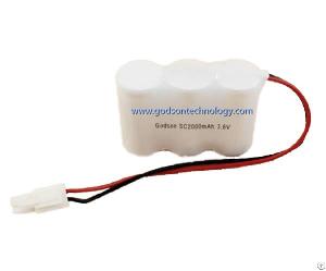 ni cd rechargeable battery pack sc2000mah 3 6v