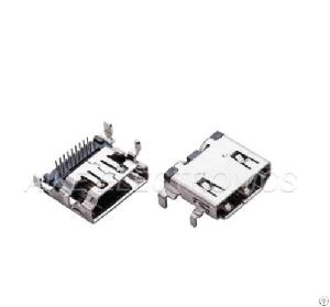 Hdmi Connector 19pin Dip Type A