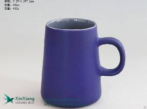 blue belly glazed stoneware coffee mugs