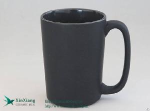 tall matte 14oz ceramic coffee mug handle factory