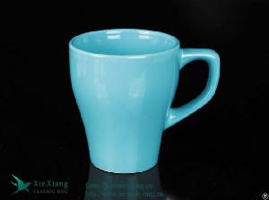 V Shape Glazed 11oz Stoneware Ceramic Coffee Mugs