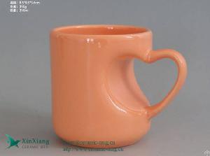 wholesale valentines ceramic coffee mug heart handle