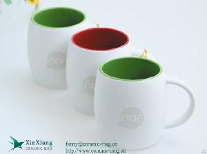 Xinxiang Ceramic Mug Manufacturer Relief Color Glazed Soup Ceramic Mugs