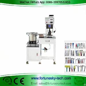 vibratory feed terminal crimping machine