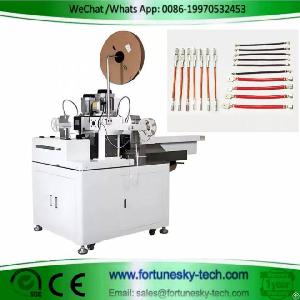five wires cut strip tin linear feeding ends terminal crimping machine