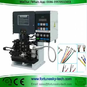 multiconductor cable stripping crimping machine