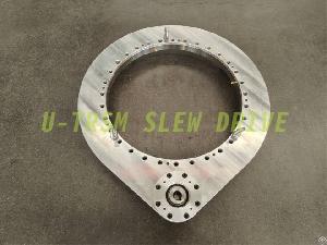 precision light duty ultra thin aluminum spur gear slewing drive 10741