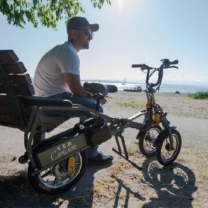 Reverse Three Wheel Foldable Electric Tricycle